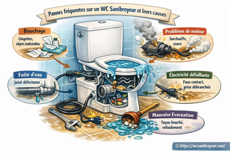 Pannes fréquentes sur un WC sanibroyeur : quelles sont leurs causes ?