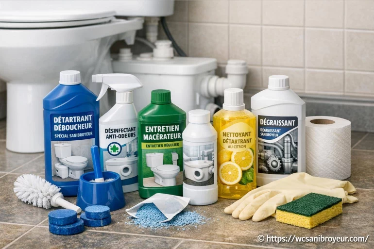 Les produits recommandés pour l’entretien de votre wc sanibroyeur