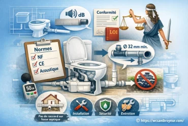 Quelles normes s’appliquent aux WC sanibroyeur ?