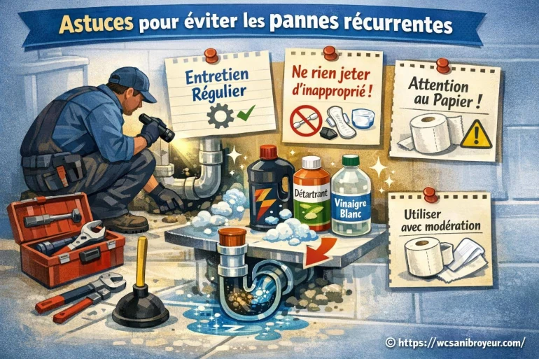 Astuces pour éviter les pannes récurrentes de wc sanibroyeur