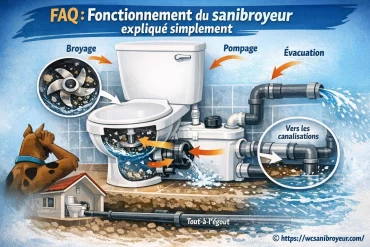 FAQ : comment fonctionne un sanibroyeur simplement ?