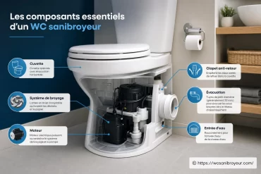 Les composants essentiels d’un WC sanibroyeur : comment ça fonctionne ?