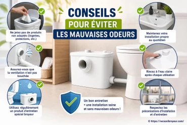 Conseils pour éviter les mauvaises odeurs dans votre wc sanibroyeur