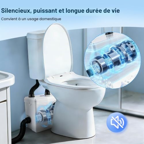 Broyeur Sanitaire, 600W Pompe de Relevage Eaux Sanitaires, U