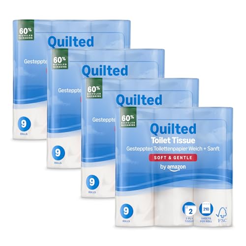 by Amazon Papier Toilette Doux, 2 Épaisseurs, 36 rouleaux (4