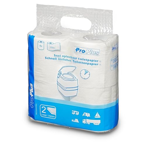 ProPlus Lot de 4 rouleaux de papier toilette à dissolution r