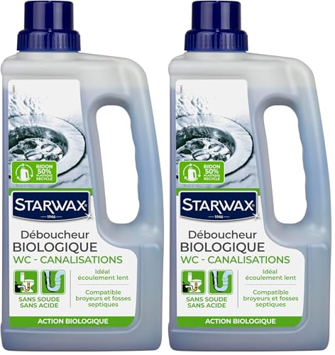 STARWAX - Déboucheur Biologique pour WC et Canalisations - S