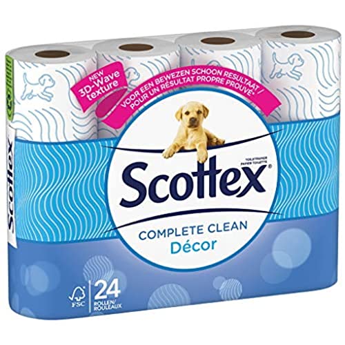 SCOTTEX Classic Décor - Papier Toilette 2 plis (24 rouleaux)